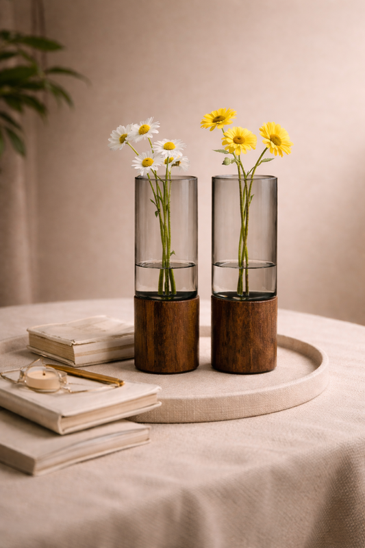 "VITRA" Glass Bloom Vase